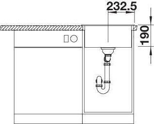 Produktbild Blanco Dalago 45 (Einbauspüle, 46.50 cm, 51 cm)