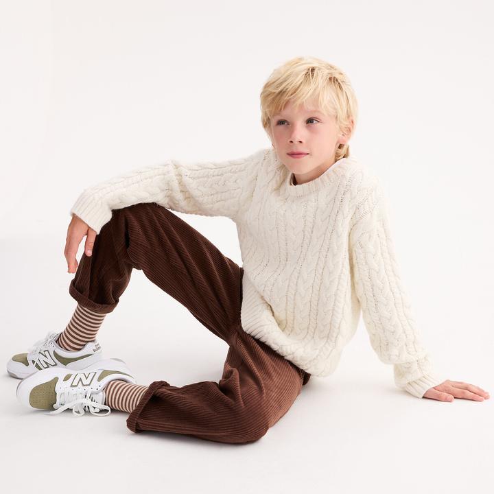 Image du produit La Redoute Collections Grobstrickpullover mit rundem Ausschnitt und Zopfmuster (80)