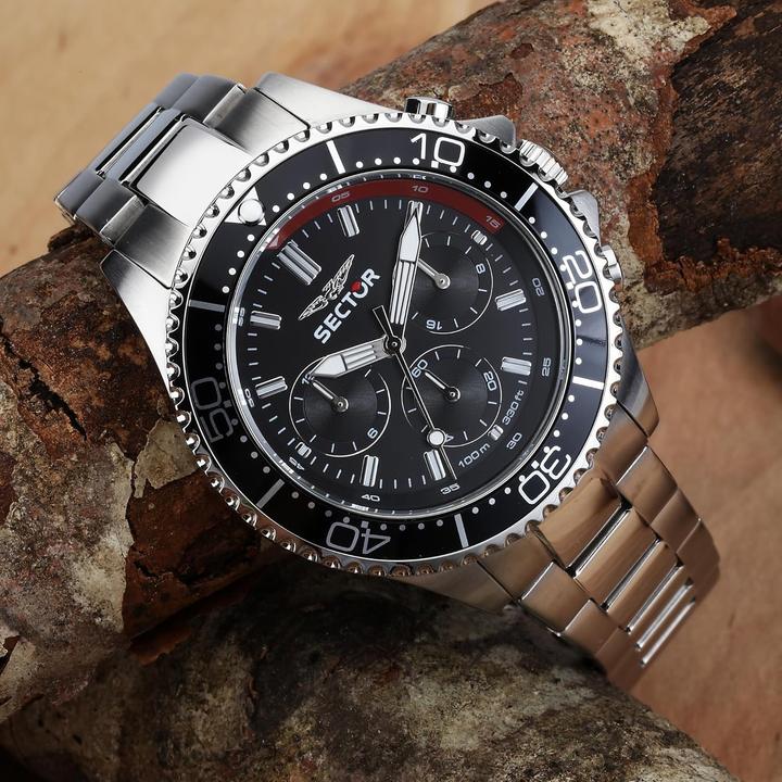 Actual product image Sector Limited Edition Multifunctional Analog Quartz Watch with Sapphire Crystal (Analogue wristwatch, 43 mm)