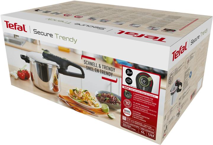 Produktbild Tefal Secure Trendy Schnellkochtopf (22 cm, Dampfkochtopf, Edelstahl)