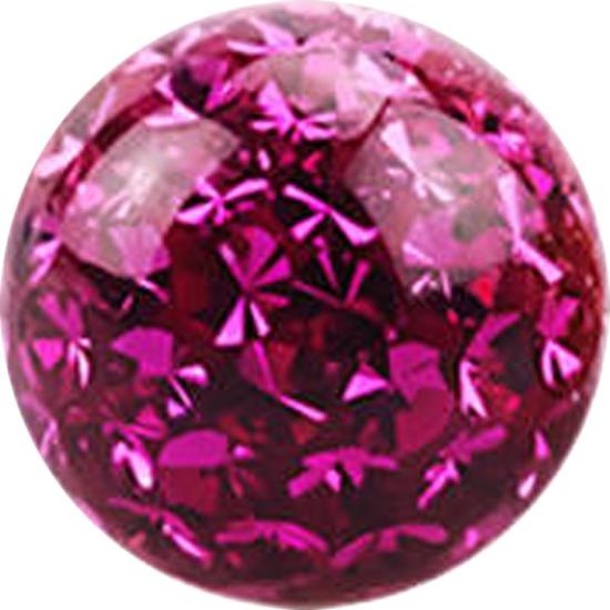 Produktbild Star Piercing Kristall Kugel fuchsia Epoxy Schutzschicht (ohne Messing, Chirurgenstahl 316L)
