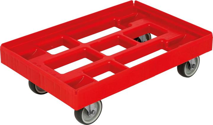 Actual product image E.S.B. Transport roller 610 x 410 mmred, with 4 LR (300 kg)