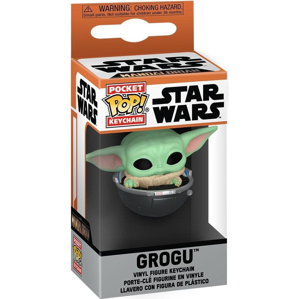 Thumbnail - Funko, Herren, Schlüsselanhänger, Star Wars: The Mandalorian POP! Vinyl Schlüsselanhänger 4 cm Grogu Display (12), Mehrf...