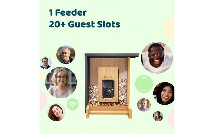 Produktbild Birdfy Futterspender FSC Bambus Mini Solar