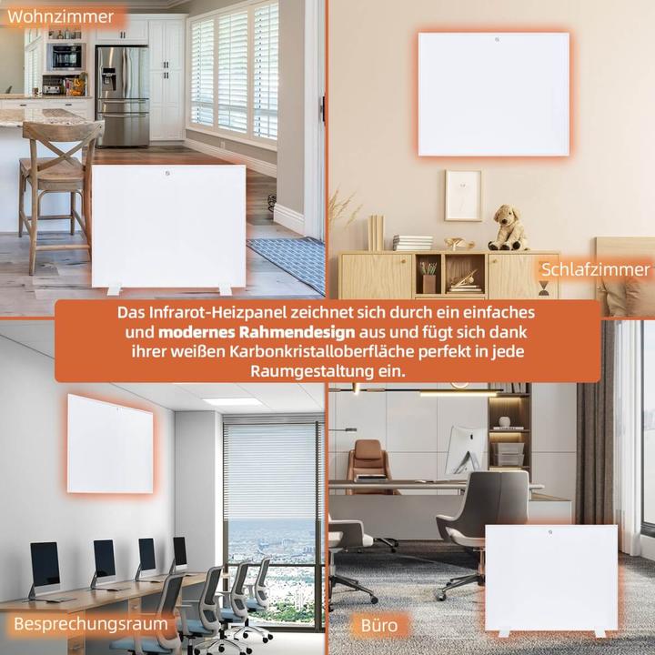 Image du produit SHE SHX SHXA350-WiFi Chauffage infrarouge avec WiFi 350 watts, blanc