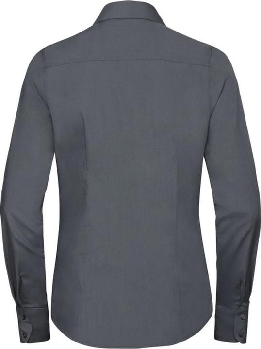 Produktbild Russell Collection Popelin Bluse Hemd Langarm pflegeleicht tailliert (L)