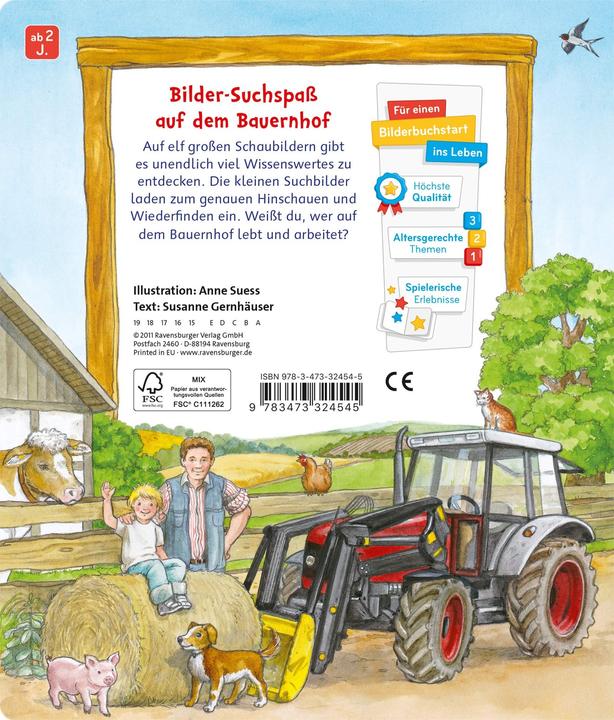 Actual product image Ravensburger Sachen suchen Auf dem Bauernhof (German, Anne Suess, Susanne Gernhäuser, 2017)