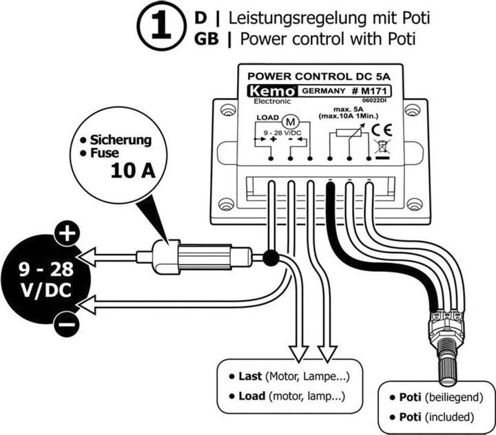 Produktbild Kemo Leistungsregler Baustein M171
