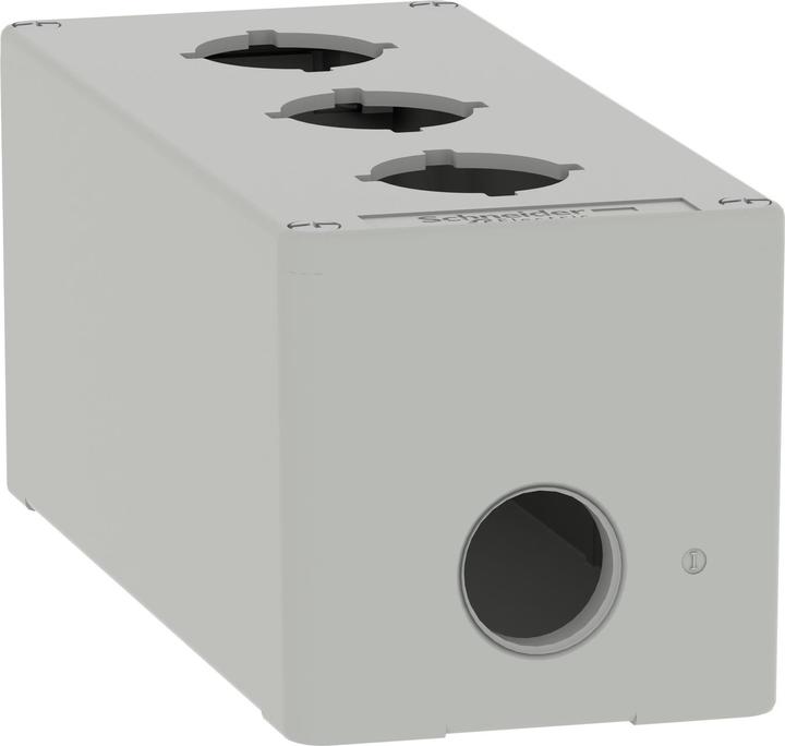 Actual product image Schneider Electric XAPD3603 Empty enclosure XAP metal grey for 3x30mm - CSA (Housing)