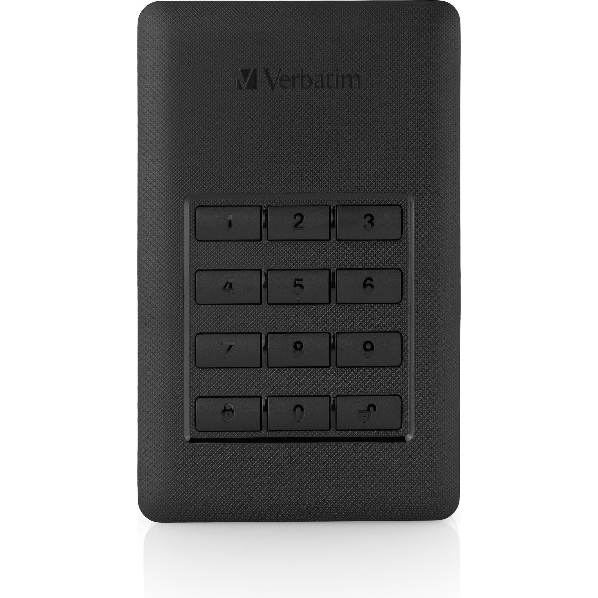 Verbatim Store 'n' Go Secure (2 TB), Disco rigido esterno, Nero