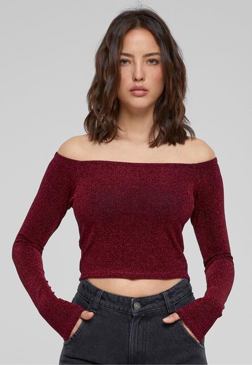 Image du produit Urban Classics Ladies Off Shoulder Glitter Longsleeve (5XL)