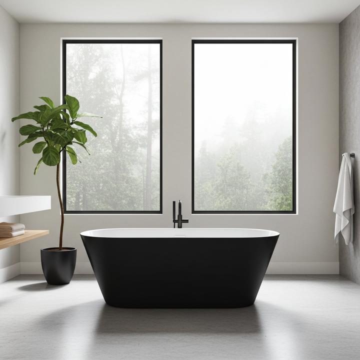 Produktbild Jet-Line Badewanne LAUSANNE II schwarz (170 cm, 80 cm)