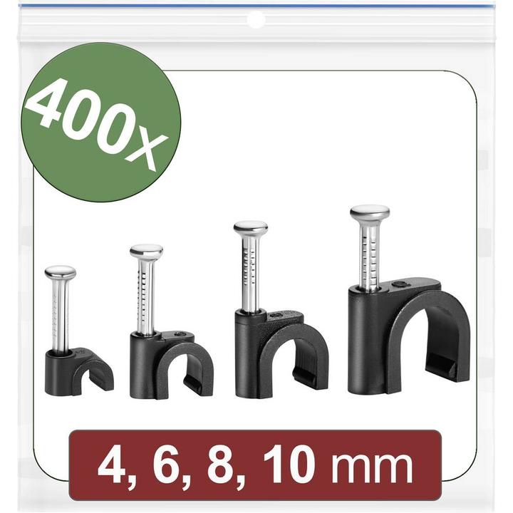 Quadrios 24CA436 Nagelschellen 24CA436 Bündel-Ø-Bereich 2 bis 10 mm Schwarz 4