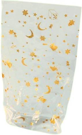 Actual product image Folia Cellophane bags with Christmas print (10 x)