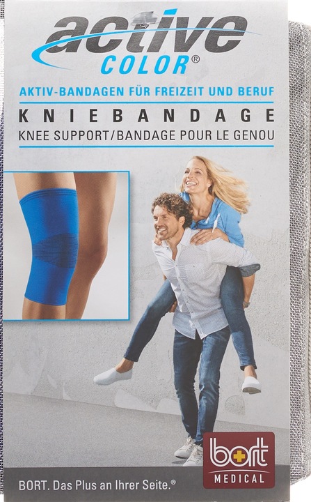 Produktbild Bort Medical ActiveColor Kniebandage XL +42cm blau (XL)