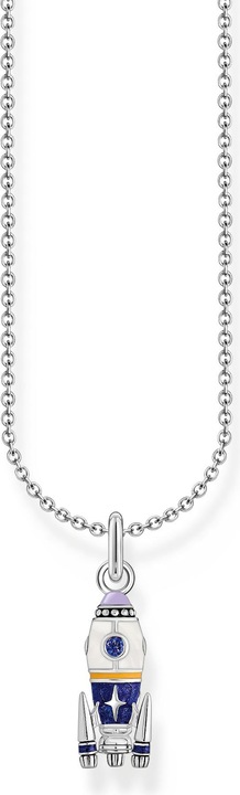 Produktbild Thomas Sabo Kette mit Raketen-Anhänger Silber (Emaille, 925er Silber, 38 - 45 cm)
