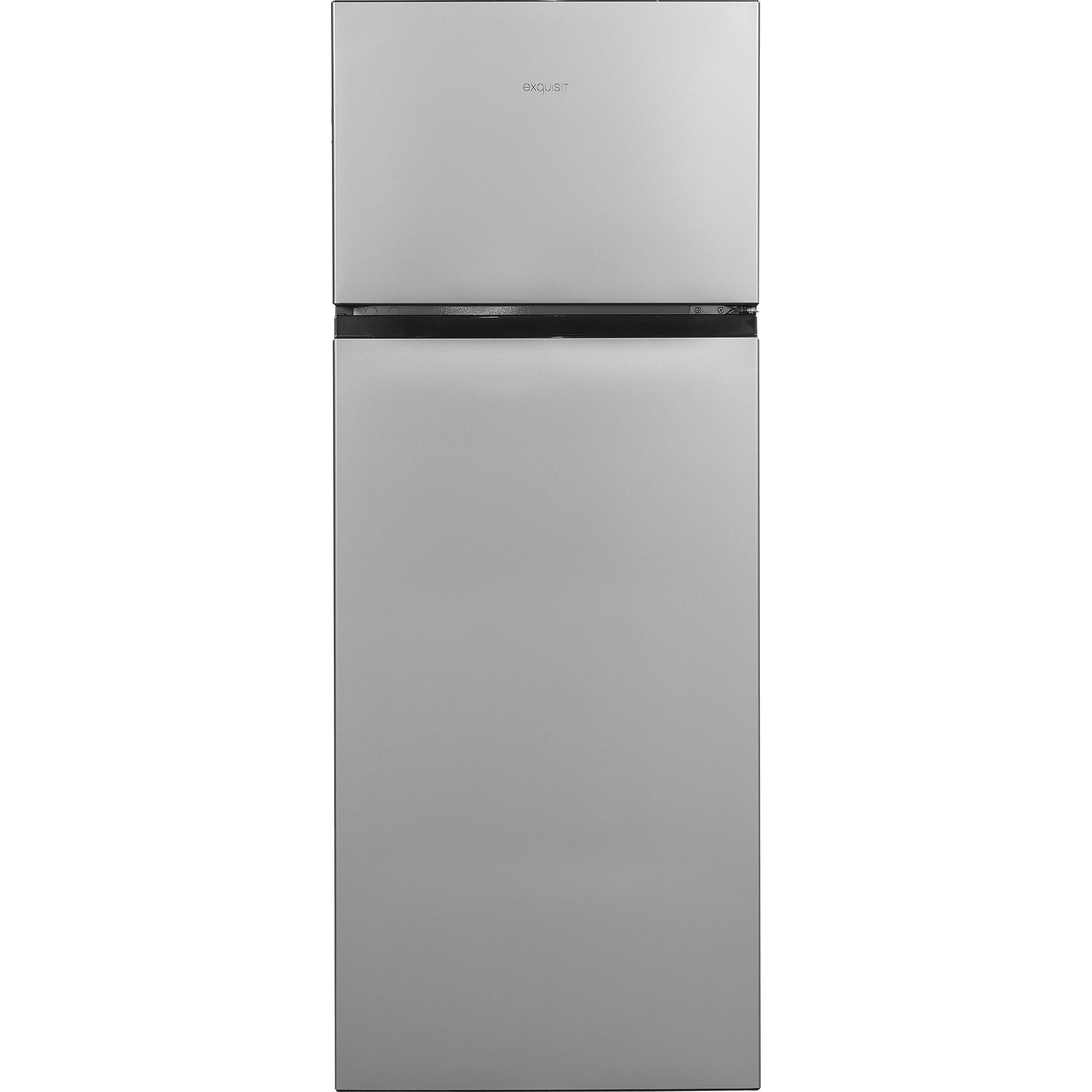 Exquisit KGC270-45-010E silber, Kühlschrank Freistehend, Silber