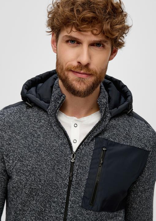 Produktbild s.Oliver Strickjacke Kapuzen-Strickjacke im Fabricmix (M)