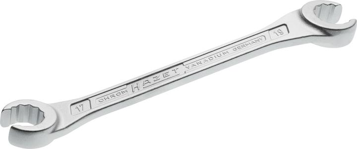 Produktbild HAZET Doppel-Ringschlüssel ∙ offen 612-17X19 ∙ Aussen Doppel-Sechskant Profil ∙ 17 x 19 mm (17 mm, 19 mm)