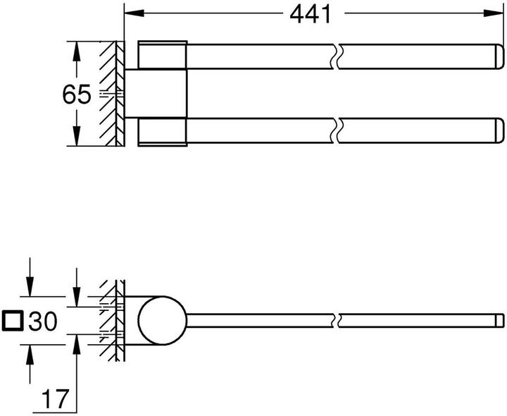 Productafbeelding Grohe Selectie handdoekhouder, draaibaar