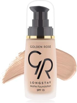 Actual product image Golden Rose Matte Long Wear Oil Free Foundation with SPF 15 Cream #02 (#02)