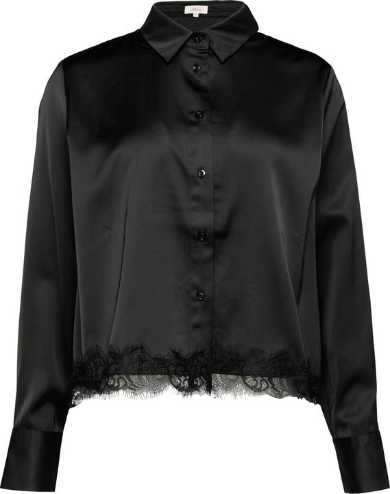 Produktbild S.Oliver Bluse Satin-Bluse mit Spitzen-Detail (34)