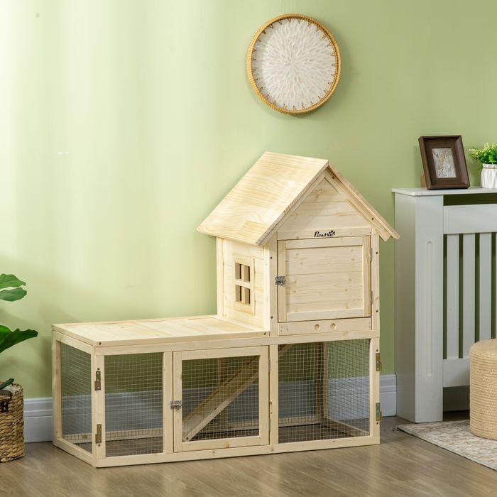 Produktbild Swisshandel24 Kaninchenstall, 1 Rampe, 1 Nistkasten, 1 Bodenwanne, 151,5x106x97cm