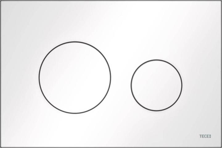 Actual product image Magni Toilet push plate TECEloop white, plastic, for 2-flush technology