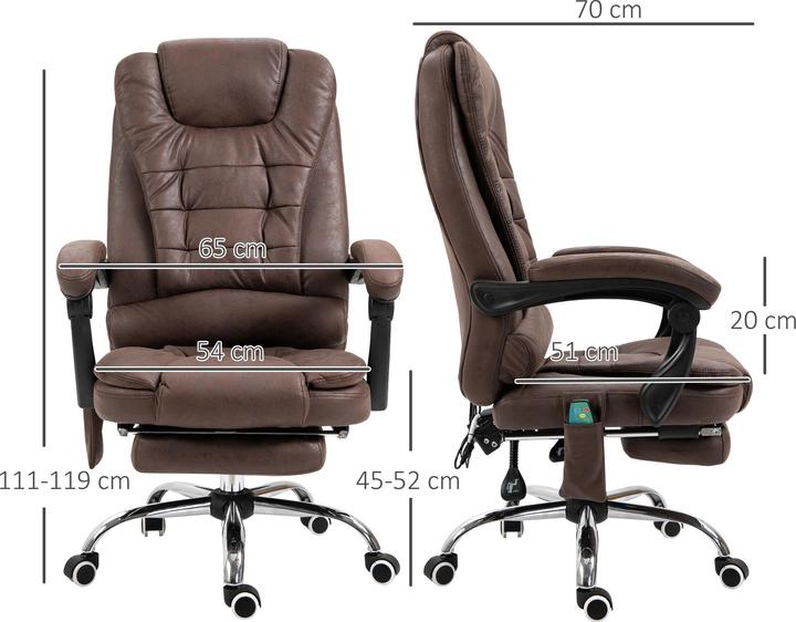 Produktbild Vinsetto Bürostuhl mit Massagefunktion