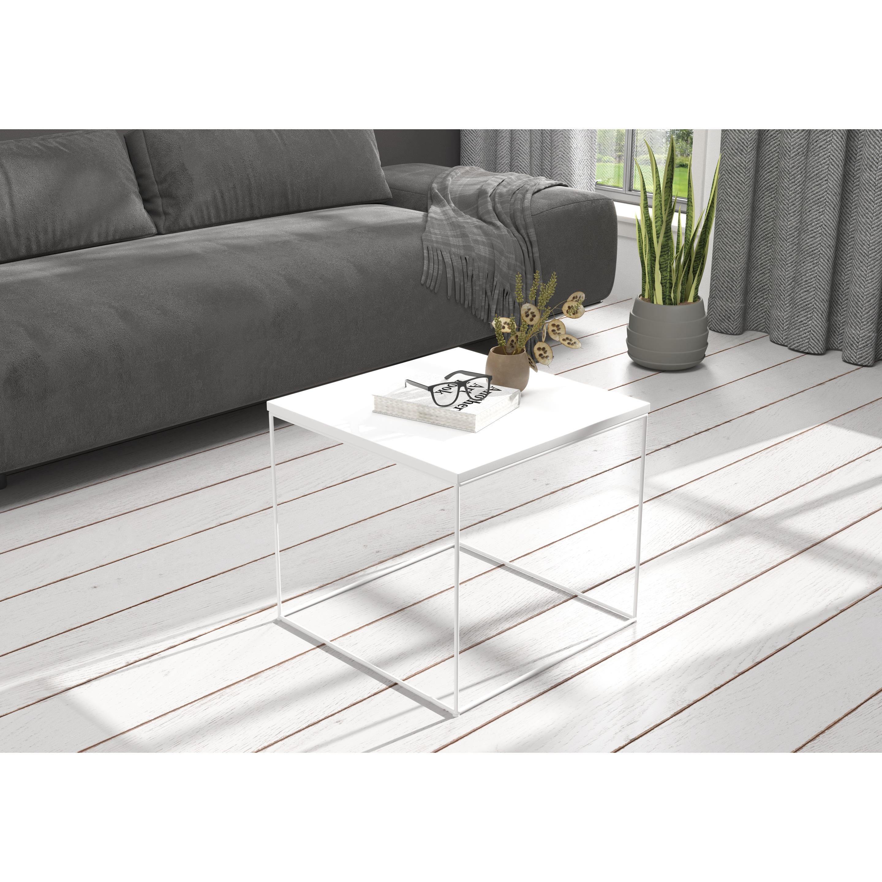 ADRK Furniture, Couchtisch + Beistelltisch, Elena (50 x 50 x 50 cm)