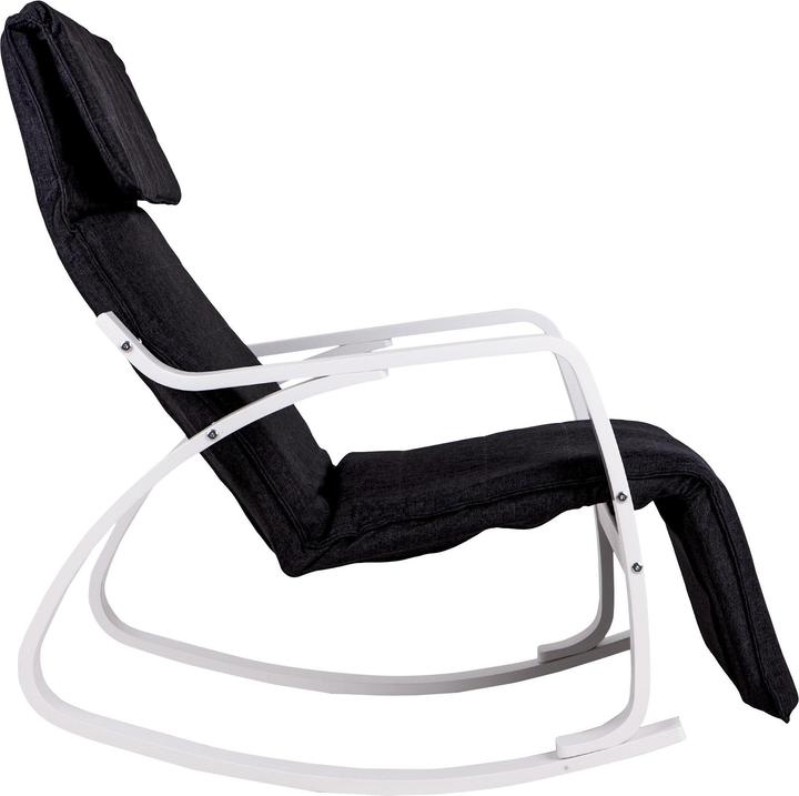 Produktbild Modernhome Rocking chair with adjustable footrest, white frame