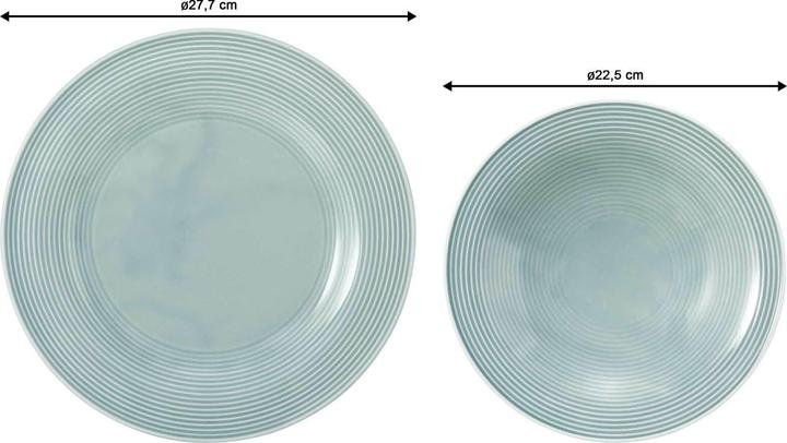 Actual product image Seltmann Weiden dinner service Beat Arctic blue uni 12 pieces (12 Piece)