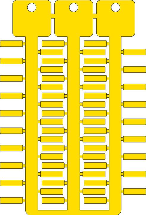 Produktbild Brady Gelbe Kennzeichnung, 4 x 15, 4 Reihen