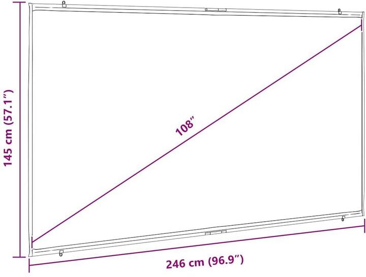 Image du produit vidaXL Projektionsleinwand (108", 16:9)
