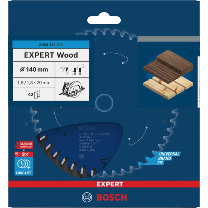 Produktbild Bosch Professional Zubehör Kreissägeblatt Expert for Wood, 140 x 20 x 1,8 mm, 42