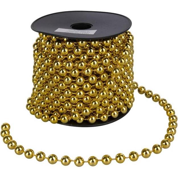 MICA Living, Christbaumschmuck, Baumkette - Perlen - gold - ca. 10 m (1 -teilig)