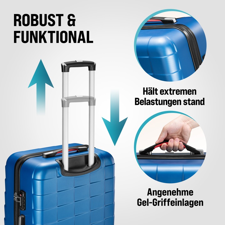 Produktbild Monzana Hartschalenkoffer TSA Schloss 3er Set