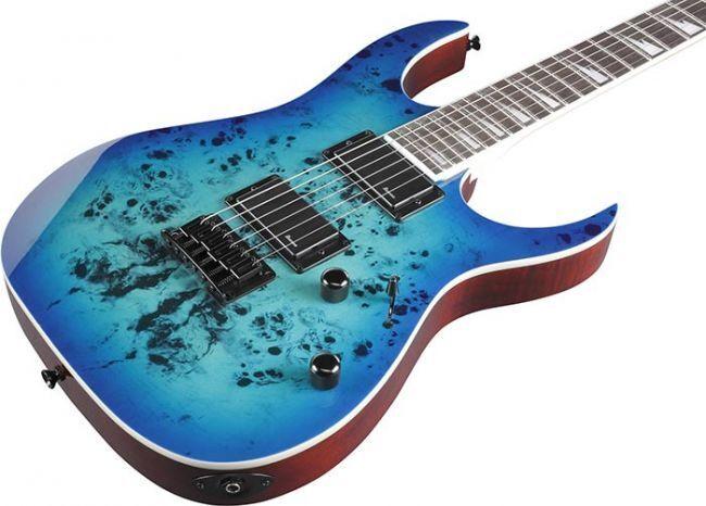 Actual product image Ibanez gitaar GRGR221PA-AQB Aqua Burst (Electric guitar, Body: Okoume, Ceiling: Poplar)