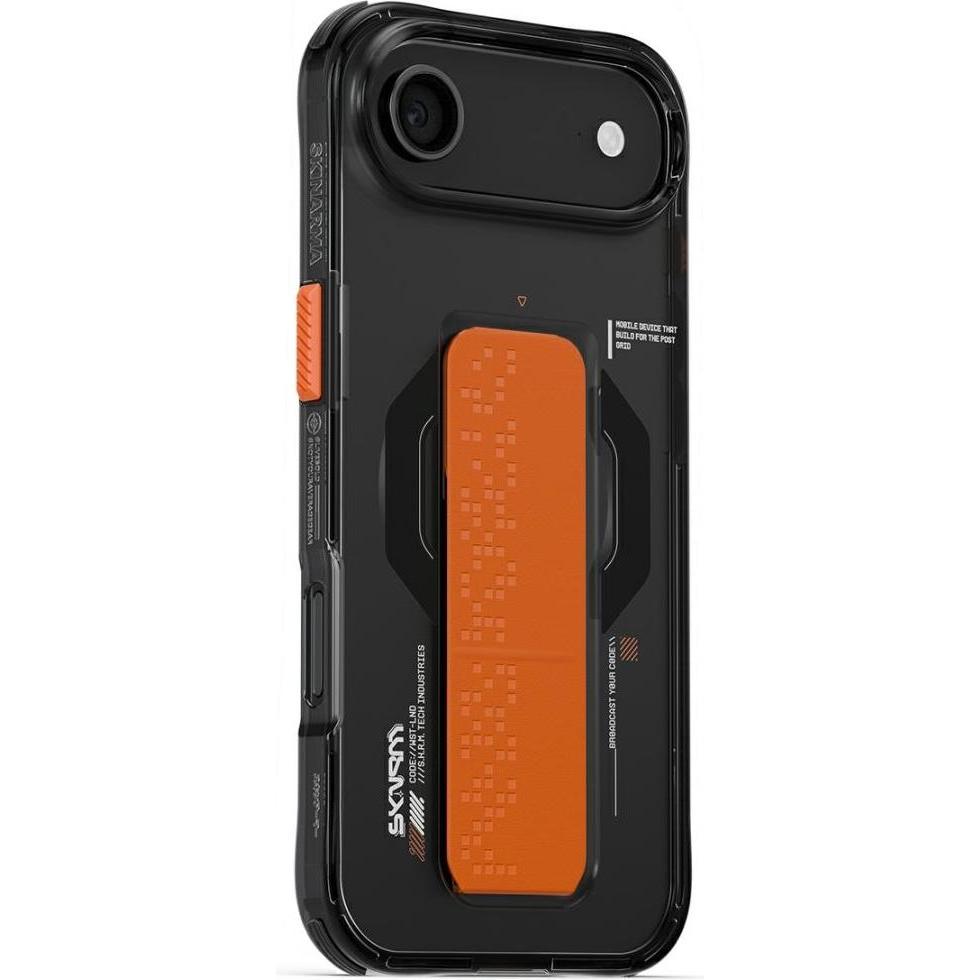 Skinarma Haxa Case for iPhone Air Magnetic Charging + Grip Stand Graphite (Apple iPhone Air), Cover smartphone, Grigio