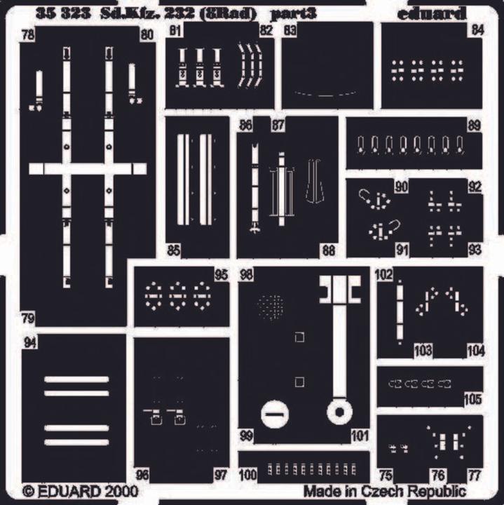 Immagine prodotto Eduard Veicolo blindato pesante da ricognizione Sd.Kfz. 232 a 8 ruote per kit Tamiya 35036