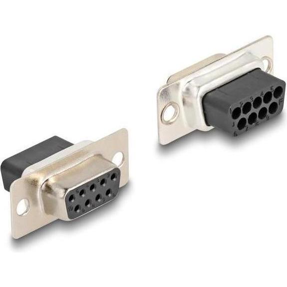 Thumbnail - Delock D-Sub 9 Pin Buchse zu RJ12 Buchse Montagesatz rot (0.05 m), Schnittstellenkabel