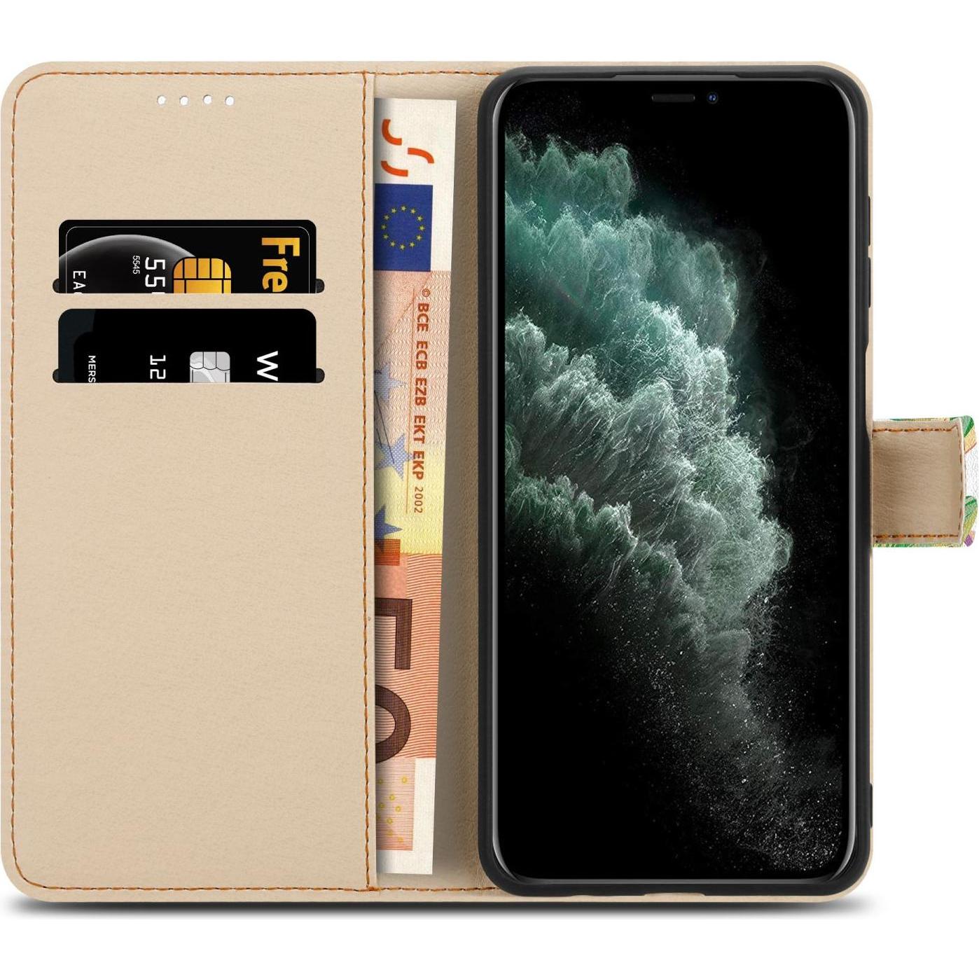 Thumbnail - Cadorabo Book Hülle mit Print (Apple iPhone 11 Pro Max), Smartphone Hülle, Grün