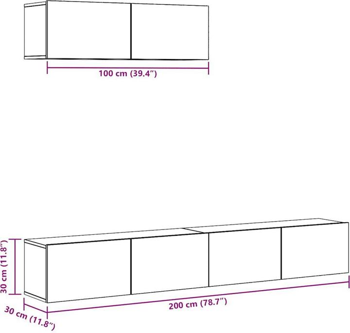 Produktbild VidaXL Isaac (100 x 30 x 30 cm)