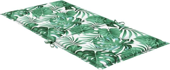 Produktbild vidaXL Niedriglehner-Auflagen 4 Stk. Blattmuster Stoff, Material (100 x 50 cm)