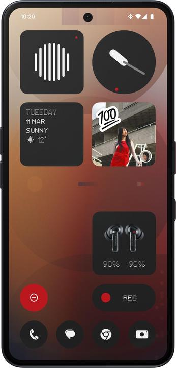 Actual product image Nothing Phone (3a) (128 GB, Black, 6.77", Dual SIM, 5G)