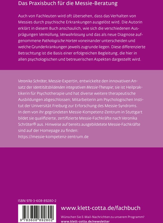 Produktbild Messie-Syndrom und Pathologisches Horten – Das Praxisbuch (Leben Lernen, Bd. 332) (Deutsch, Veronika Schröter, 2022)