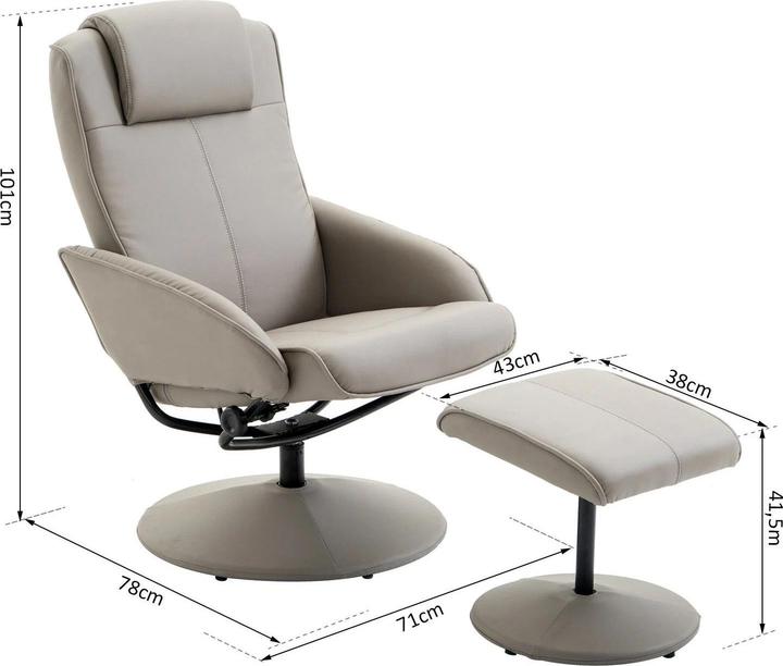 Produktbild Jamb Relaxsessel mit Fusshocker