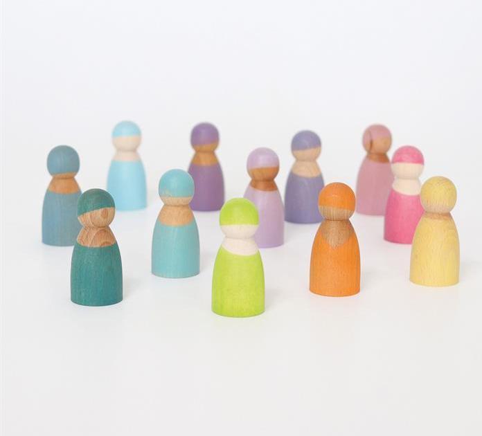 Produktbild Grimm's Regenbogenfreunde Pastell (12 Teile)