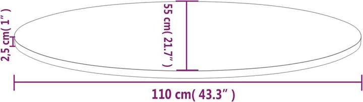 Produktbild VidaXL Paul (110 x 55 x 2.5 cm)
