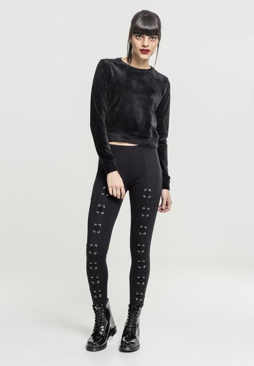 Produktbild Urban Classics Ladies Short Velvet Crew (S)